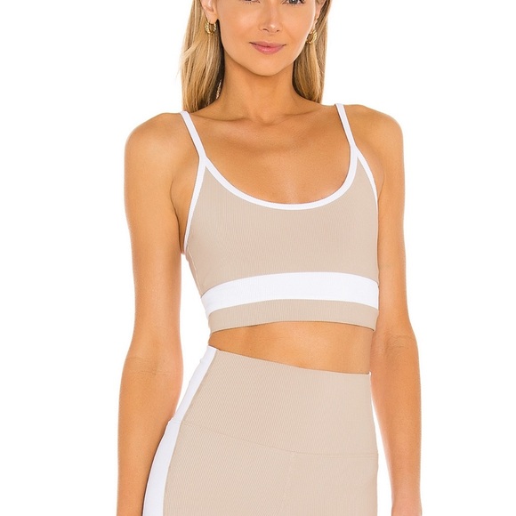 Beach Riot Tan and White Bra & High-Waisted Leggings SET - Picture 2 of 8